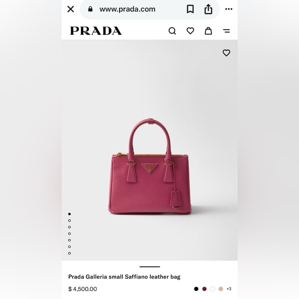 PRADA Galleria Small Leather Handbag - Authenticated